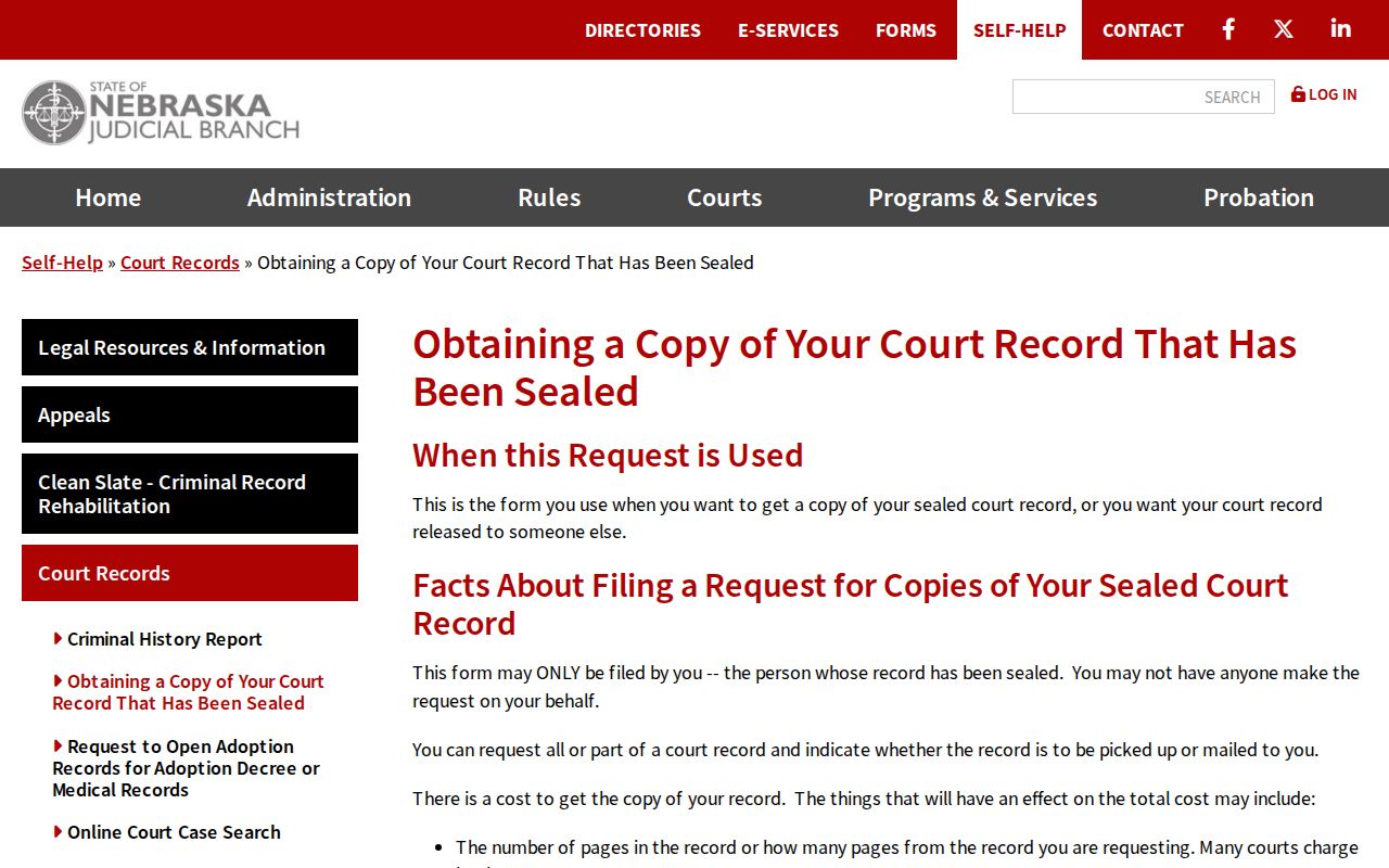 York County sealed court record release procedure